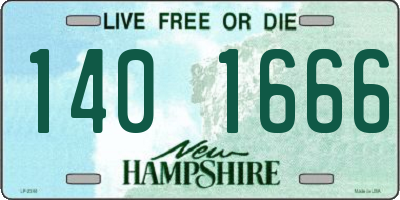 NH license plate 1401666