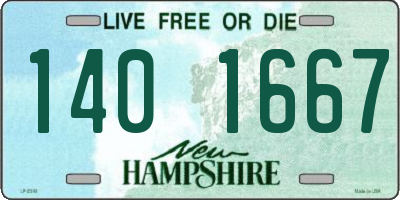 NH license plate 1401667