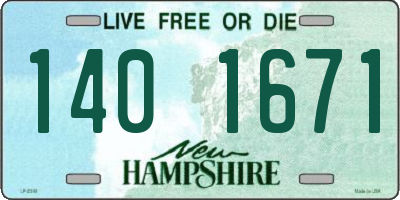 NH license plate 1401671