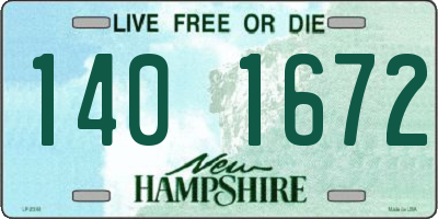 NH license plate 1401672