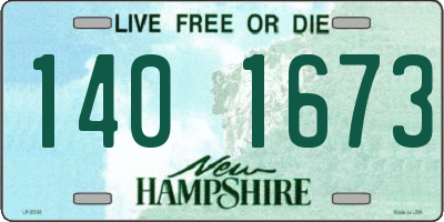 NH license plate 1401673