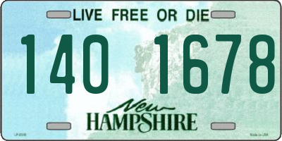 NH license plate 1401678