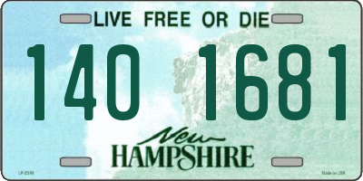 NH license plate 1401681