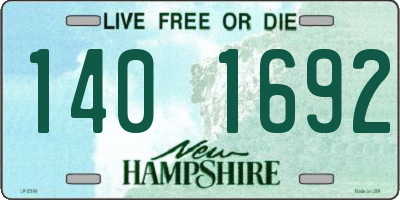NH license plate 1401692