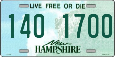 NH license plate 1401700