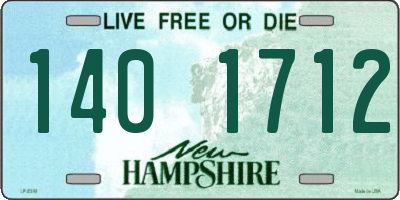 NH license plate 1401712