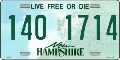 NH license plate 1401714