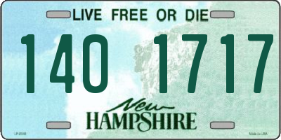 NH license plate 1401717