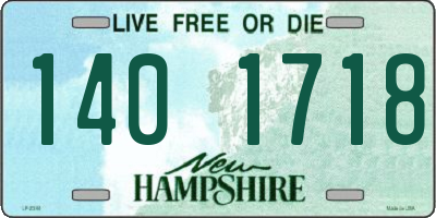 NH license plate 1401718