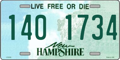 NH license plate 1401734