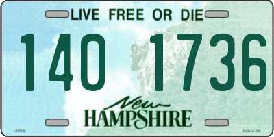 NH license plate 1401736