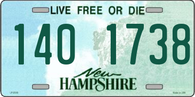 NH license plate 1401738