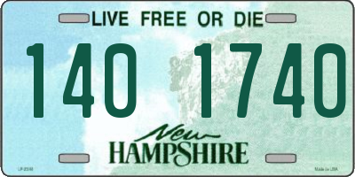 NH license plate 1401740