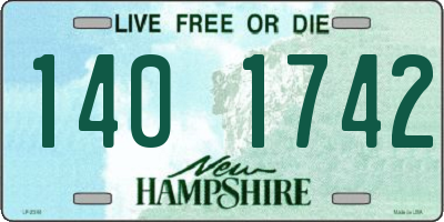 NH license plate 1401742