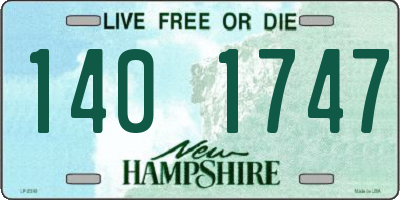 NH license plate 1401747