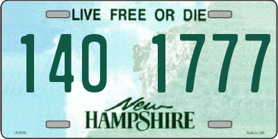 NH license plate 1401777