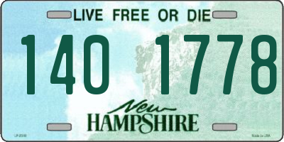 NH license plate 1401778