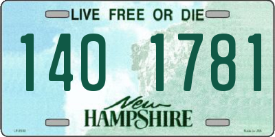 NH license plate 1401781