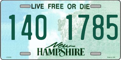 NH license plate 1401785