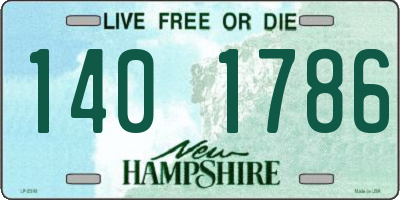 NH license plate 1401786