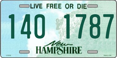 NH license plate 1401787