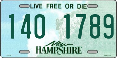 NH license plate 1401789