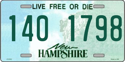 NH license plate 1401798