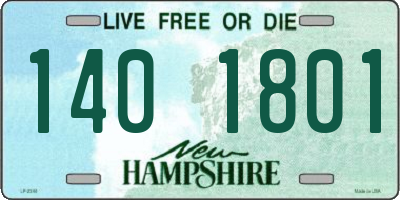 NH license plate 1401801
