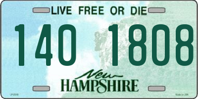 NH license plate 1401808