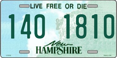 NH license plate 1401810