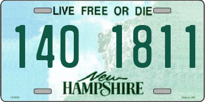 NH license plate 1401811