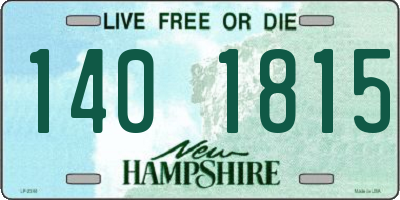 NH license plate 1401815