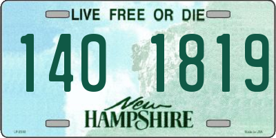 NH license plate 1401819
