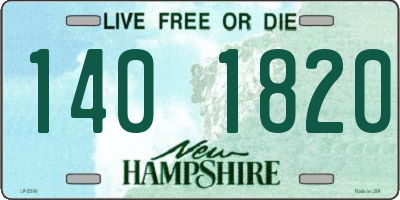 NH license plate 1401820