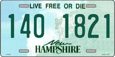 NH license plate 1401821