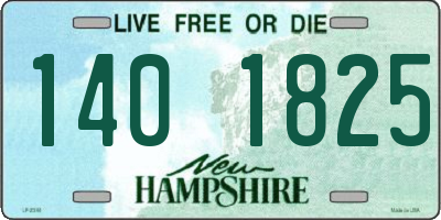 NH license plate 1401825