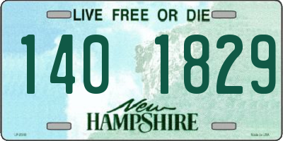 NH license plate 1401829