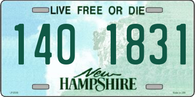 NH license plate 1401831
