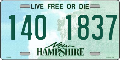 NH license plate 1401837