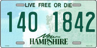 NH license plate 1401842