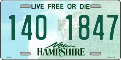 NH license plate 1401847
