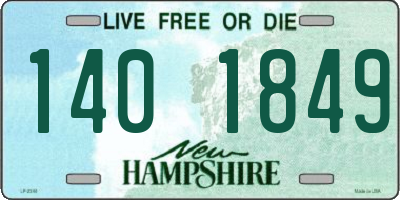 NH license plate 1401849