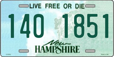 NH license plate 1401851