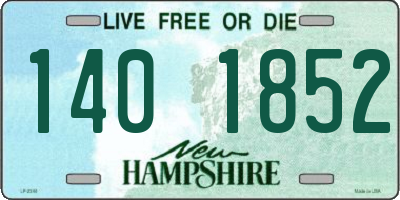 NH license plate 1401852