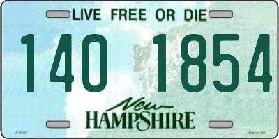 NH license plate 1401854