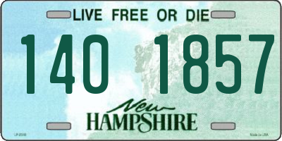 NH license plate 1401857