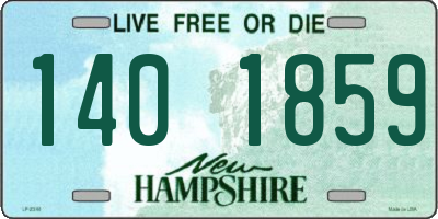 NH license plate 1401859
