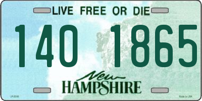 NH license plate 1401865