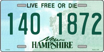 NH license plate 1401872
