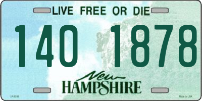 NH license plate 1401878